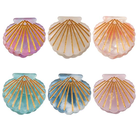 Mini Hair Claw Shell Shape Hair Clip Lightweight Side Bang Small Hair Pin Anti-slip Teeth Strong Grip Hair Accessory
