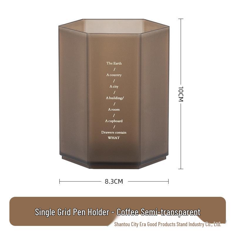 Creative Hexagonal Pen Holder - Large Capacity for Office or Student Desk