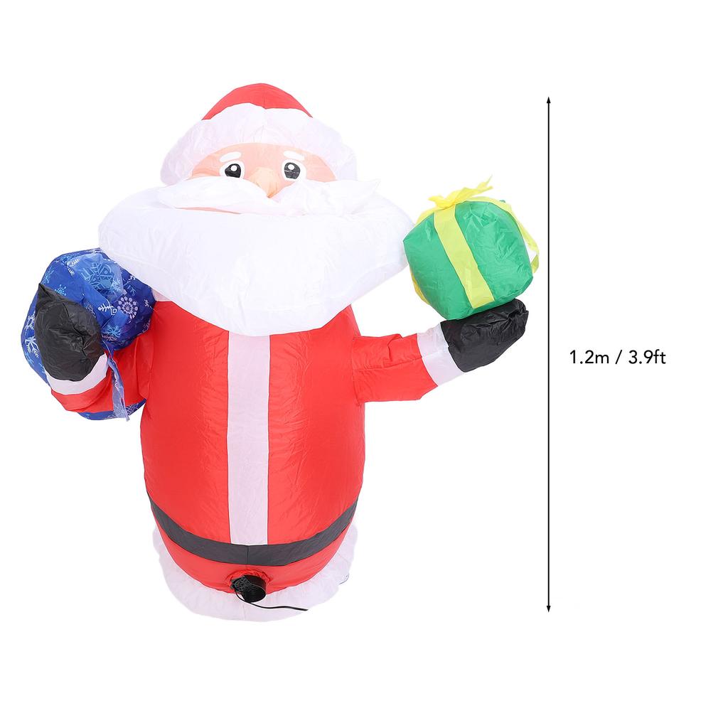 1.2m Christmas Inflatable Father Xmas with Blower LED Light Xmas Decoration Christmas Festivals Theme Parties Ornaments