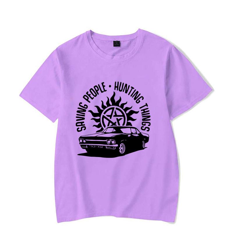 Vtipné tričko s potiskem Supernatural Dámské Pánské Ležérní Osobnostní Tričko Unisex Letní Písmenové Tričko Topy