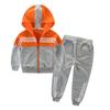 2024 Spring/Autumn Korean-Style Color Block Tracksuit for Boys - Medium/Large Two-Piece Jacket Set