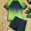 TS JYL-SW311 Cami One Shoulder Swimsuit, Solid High-Waist Sexy Bikini Set