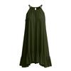Spring Summer Sleeveless Pleated Halter Vacation Dress for Women