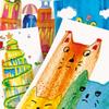 1 Set Kids Squeegee Art Craft Kit Rainbow Scratch Paper Art Kit Educational DIY Children Dot Scratch Painting Toy Toddlers Boys Girls Party