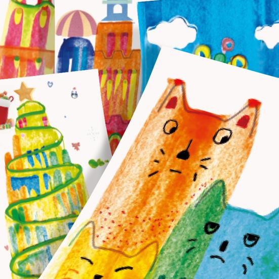 1 Set Kids Squeegee Art Craft Kit Rainbow Scratch Paper Art Kit Educational DIY Children Dot Scratch Painting Toy Toddlers Boys Girls Party