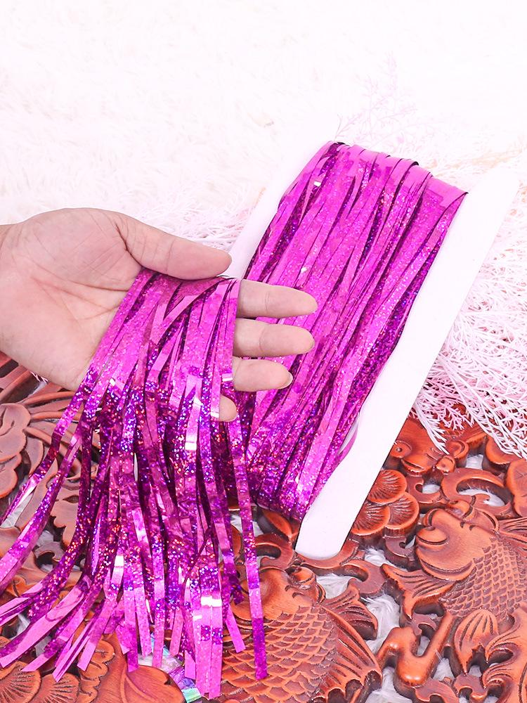 2.6m Silk Laser Rain Curtain for Stage & Party Decor