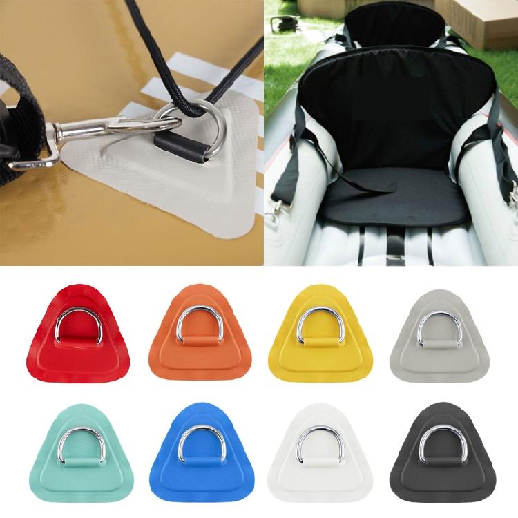 5Pcs PVC Patches with Stainless D-Ring for Dinghys Kayak Surfboard Paddle Board