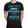 5 von 4 Personen haben Schwierigkeiten mit Mathematik Lustige Schule Herren Damen T-Shirts Top#TA-89