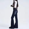 Jeans a zampa retro a vita a V da donna 2025 - Pantaloni a zampa a vita bassa trendy