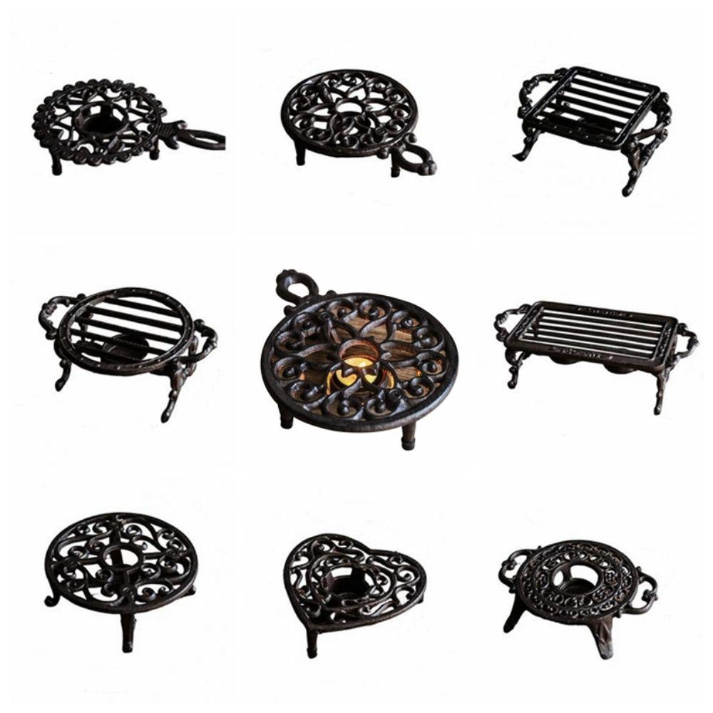 

Ретро стиль чайник грелка держатель полый чай грелка чайник нагревательный держатель кемпинга