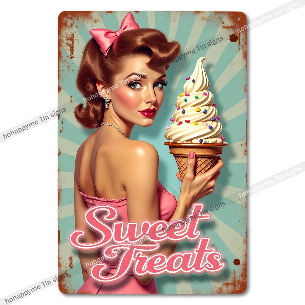 Retro Metall Blechschilder Süße Leckereien Aperol Spritz Schokoladen Diva Bar Dekoration Vintage Wandkunst Heimdekoration