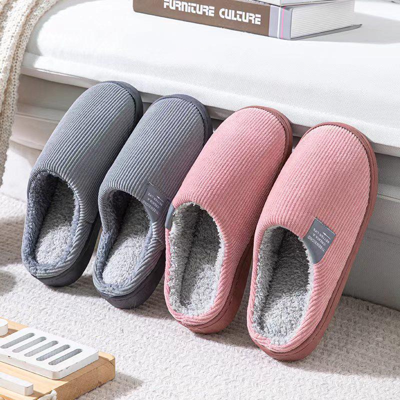 Women's Winter Indoor Furry Cotton Slippers - Thick Sole, Non-Slip, Warm & Comfortable
