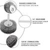 2Inch 3Inch Carbon Steel Wire Wheel Brush with 1/4 Inch Shank for Drill Attachment / Power Operated Grinders / Removal Paint / Rust / Corrosion