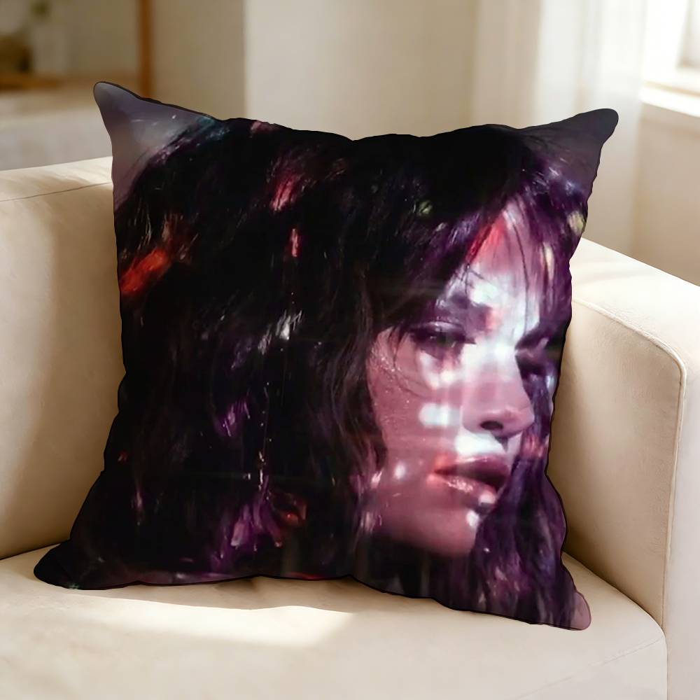 American pop Singer-Songwriter S-Selena G-Gomez Pillow Case Square Double-Sided Sofa Cushion Cover Bedroom Bedside Pillow
