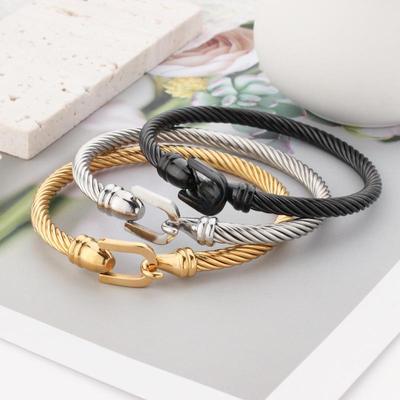 European and American Retro Horseshoe Buckle Stainless Steel Bracelet