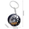 1PC Wheel Hub Car Key Chain Fidget Toy Car Tire Brake Disc Keychain Fingertip Gadget Keyring Bags Pendant 3D Alloy Model Gift