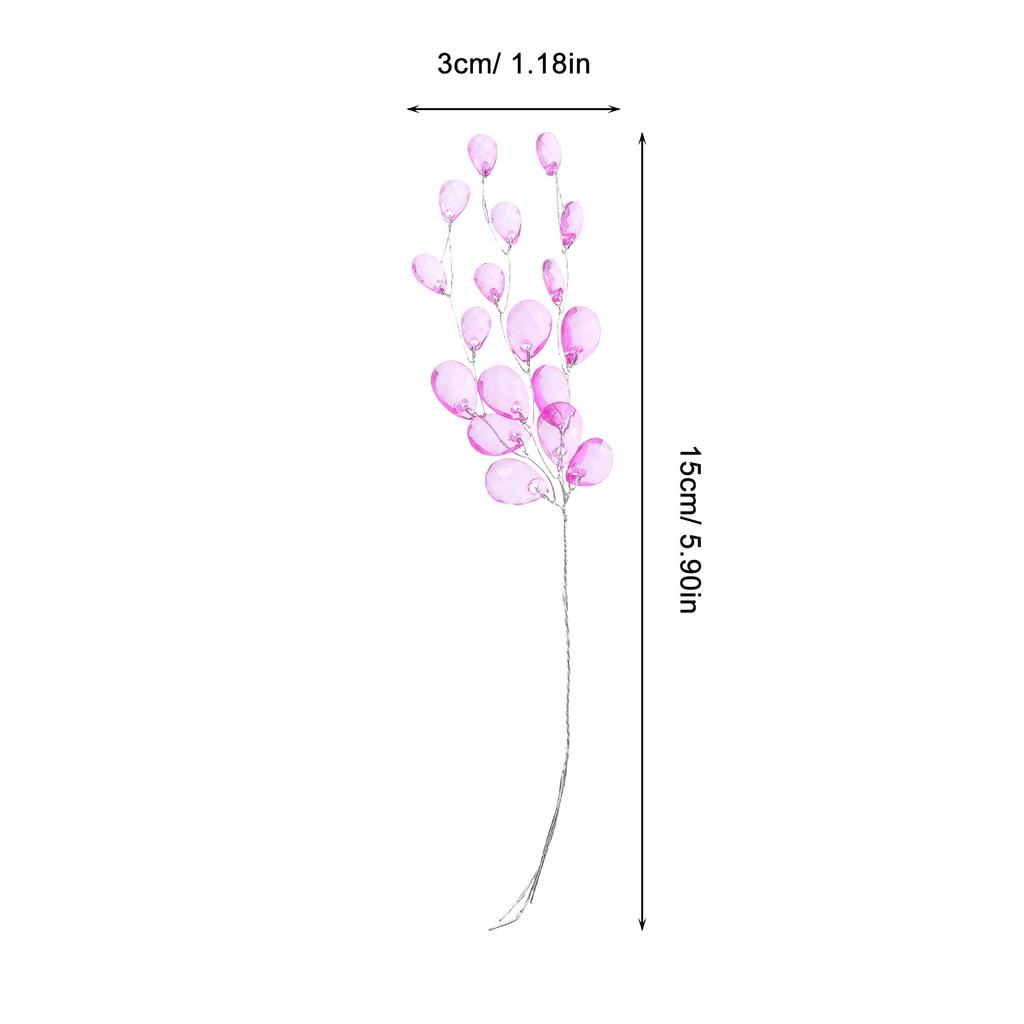 50pcs Artificial Acrylic Flower Branches Simulation Flower Stems For Diy Wedding Home Decor Arrangement Party Decoration Craft