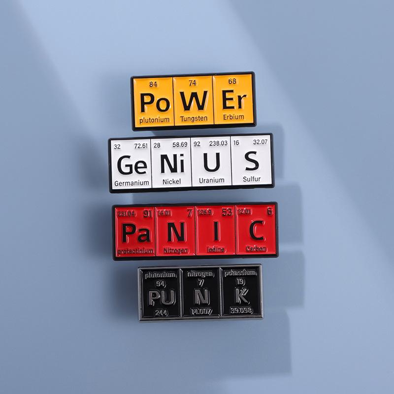 Fun Colorful And Chemistry Molecule Brooch Playful Cartoon Inspired Alloy Pin For Personal Style