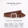 Women's Versatile Genuine Leather Belt - Decorative High-End Fashion Waistband for Casual or Professional Wear