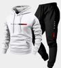 2025 Men's Hooded Pullover & Long Pants Set with Printed Logo