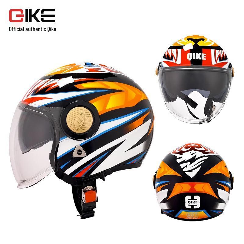 Men's Retro Motorcycle Helmet, 3C Certified, All-Season, Autumn/Winter, Half Helmet for Electric Vehicles