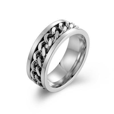 Japanese Trendy Titanium Steel Bottle Opening Chain Ring Hip Hop Rock