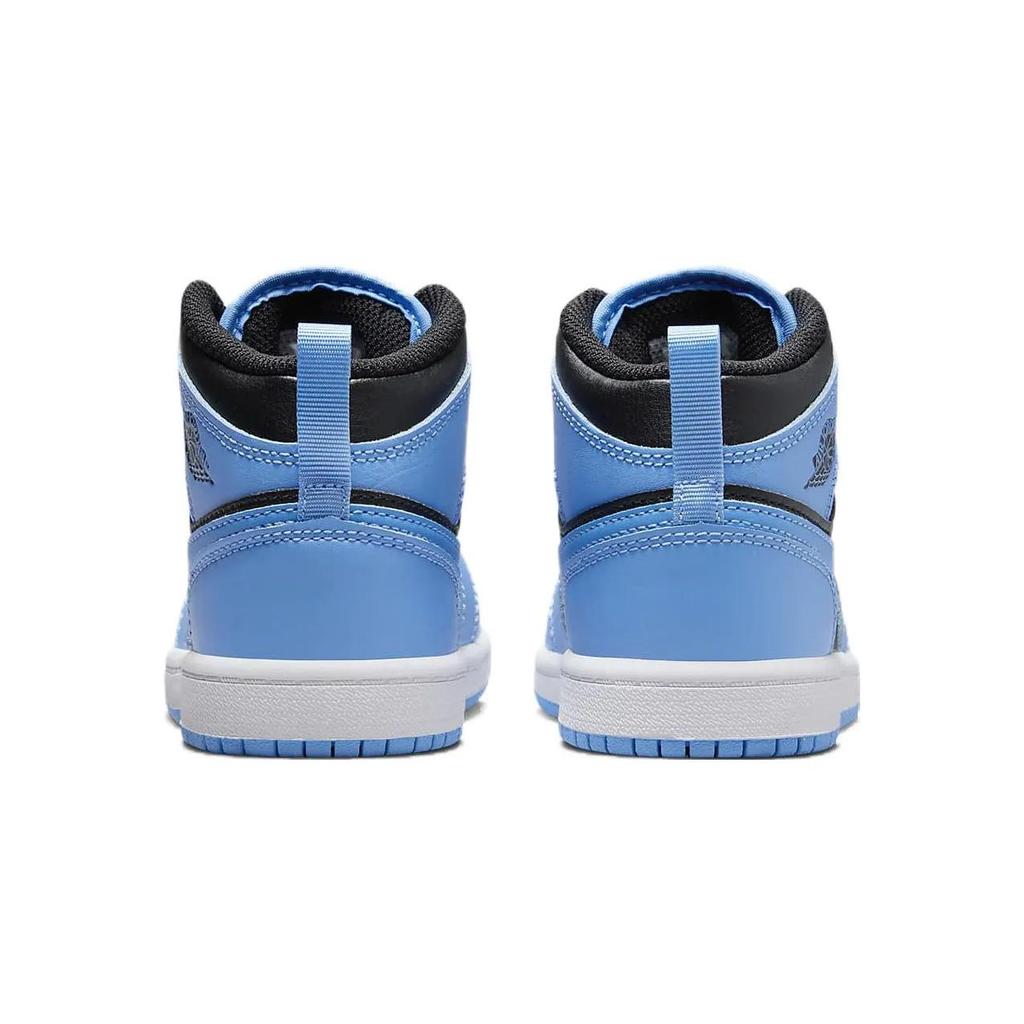 Air Jordan 1 Mid PreSchool 'University Blue Black' (Unisex) University Blue / White / Black Kids' Basketball Shoes DQ8424 401