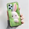 For Blackview A53 Case Blackview A53 Pro Back Cover Luxury Cute Love Rabbit Funny Black TPU Soft Silicone Protective Phone Case