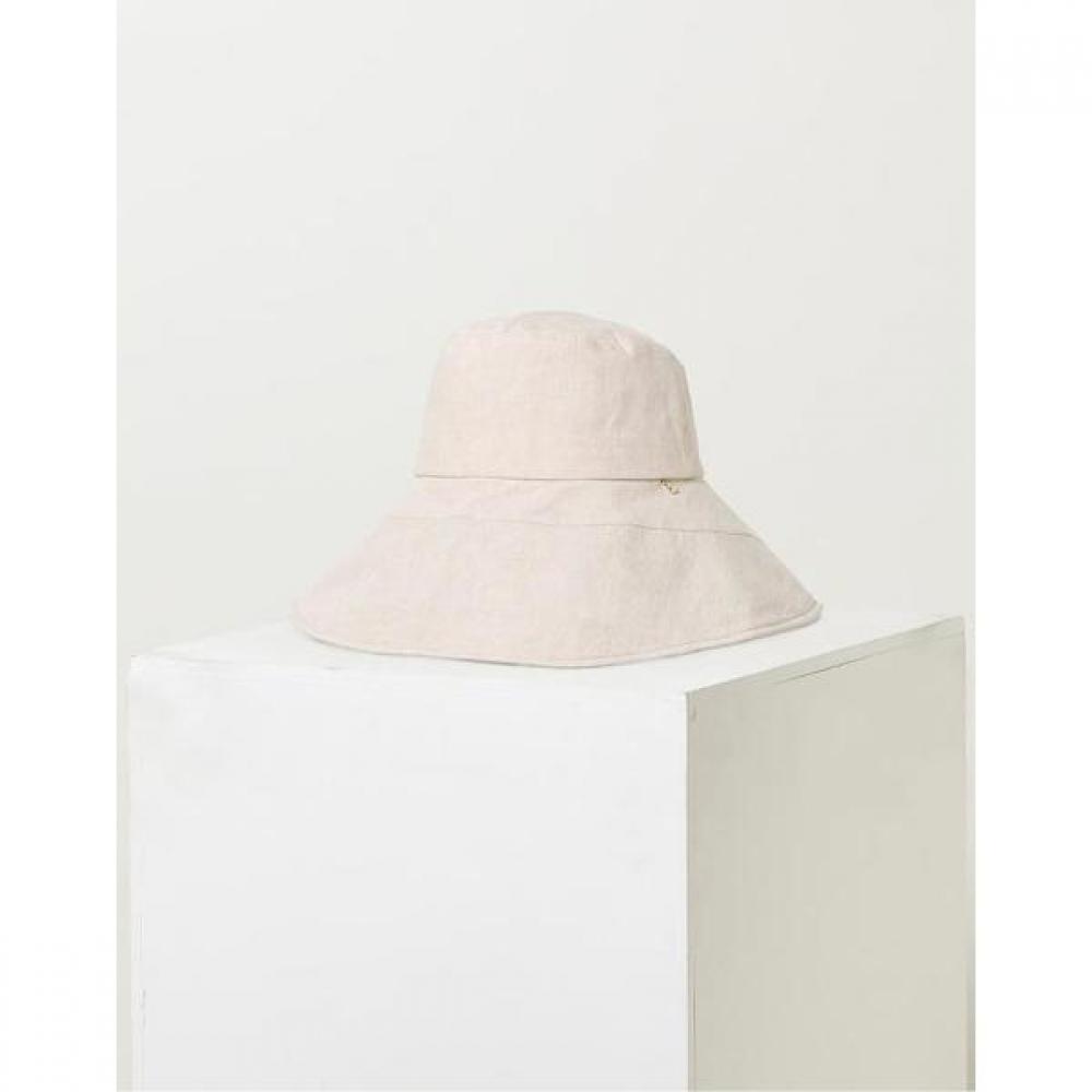 Daks Beige Check Contrast Linen Floppy Hat Dbhe2e121