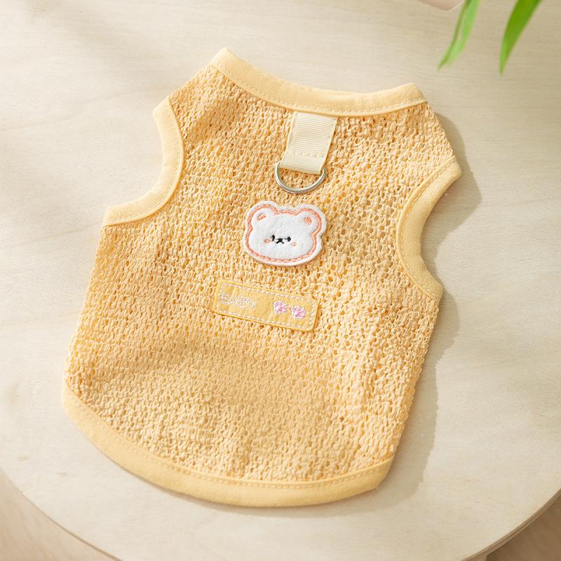 

Весна и лето Кошка лысая кошка тонкий дышащий маленький и средний жилет для собак плюшевый медведь одежда для домашних животных XXL