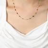 Elegant 18k Gold Titanium Necklace & Bracelet Set with Natural Stone Design for Women