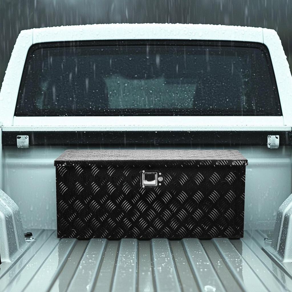 35.4"x14.6"x14.6" Heavy Duty Aluminum Truck Bed Tool Box for Pickup Black
