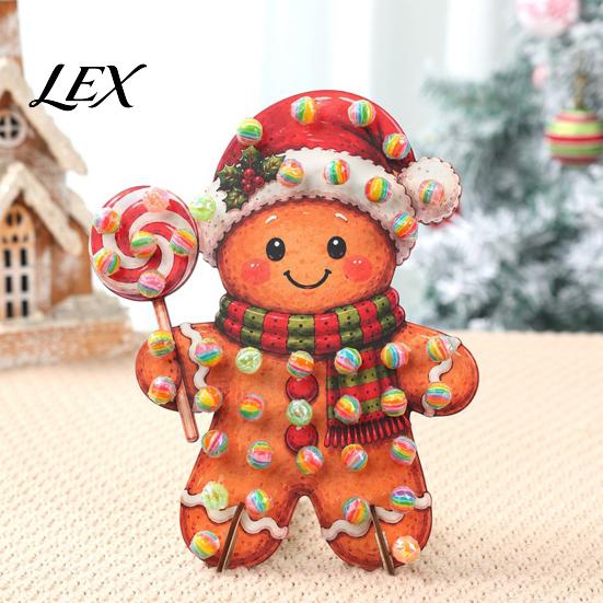Candy Display Stand for Dessert Table Christmas Wooden Lollipop Stand, Creative Holder Festive Decor Buffet Table, Decorative Holiday Party