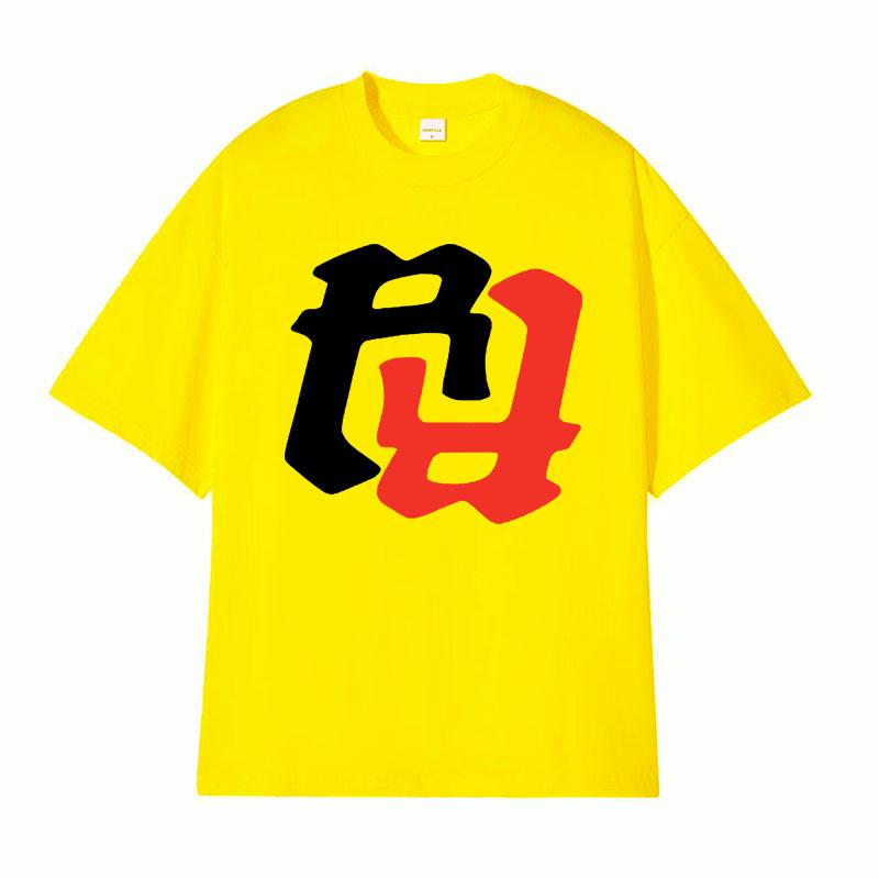 Rapper RR KanKan Logo Graphic Print Tshirts Summer Men Women Clothing Y2k Vintage T Shirt Oversized Cotton Short Sleeve Tshirt