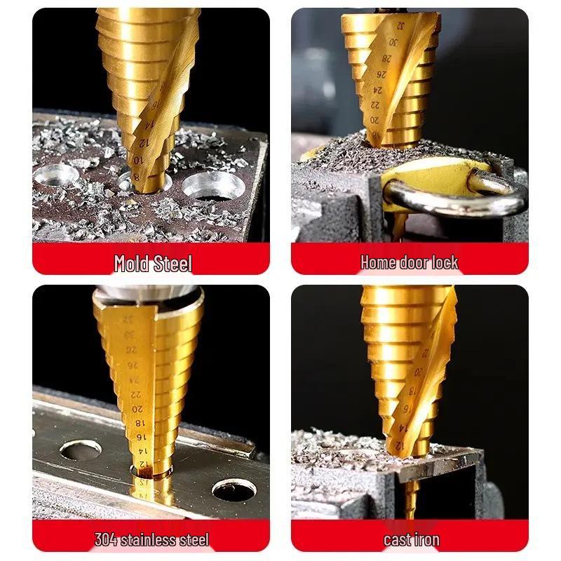 High Hardness Stainless Steel Step Drill Bit for Metal Hole Drilling