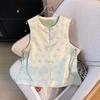 2025 Women's High-End Retro Jacquard Tang Style Sleeveless Vest