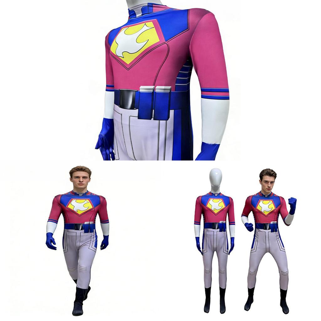 Disfraz Cosplay de Pacificador de Escuadrón Suicida con Material de Seda de Leche para Niños y Adolescentes