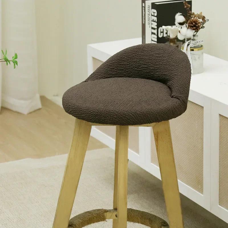 

Bar Chair Cover Cotton Dustproof Anti-Skid Elastic Jacquard Modern Wear-Resistant Bedroom Restaurant Hotel Dining Chair Cover