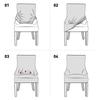 1/2pcs Jacquard Dining Chair Covers Stretch Chair Slipcovers Solid Color High Back Sloping Armchair Cover Hotel Kitchen Wedding