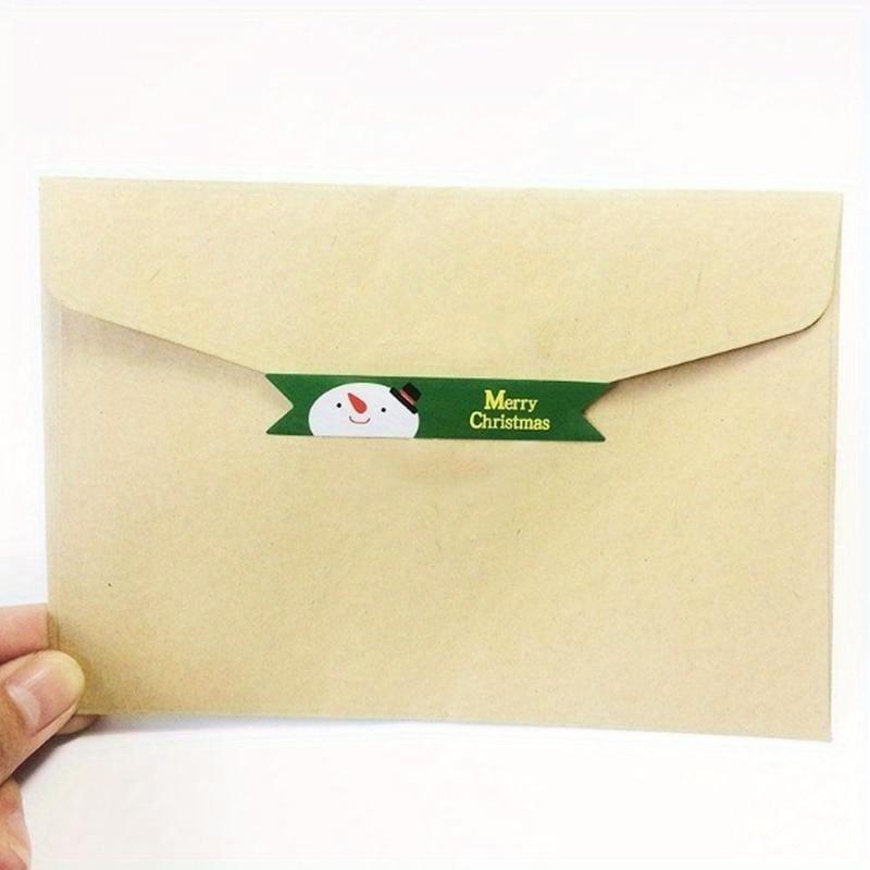 10pcs/set Cute Merry Christmas Santa Claus Snowman Seal Sticker Party Baking Package Paper Tags Labels Xmas Gift