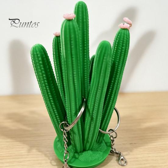 PLA Material Jewelry Organizer Cactus Stand, Creative Desk for Earrings Necklaces Keys, Smooth Edge Rack Cute Vanity Office Decor , Unique Gift Women