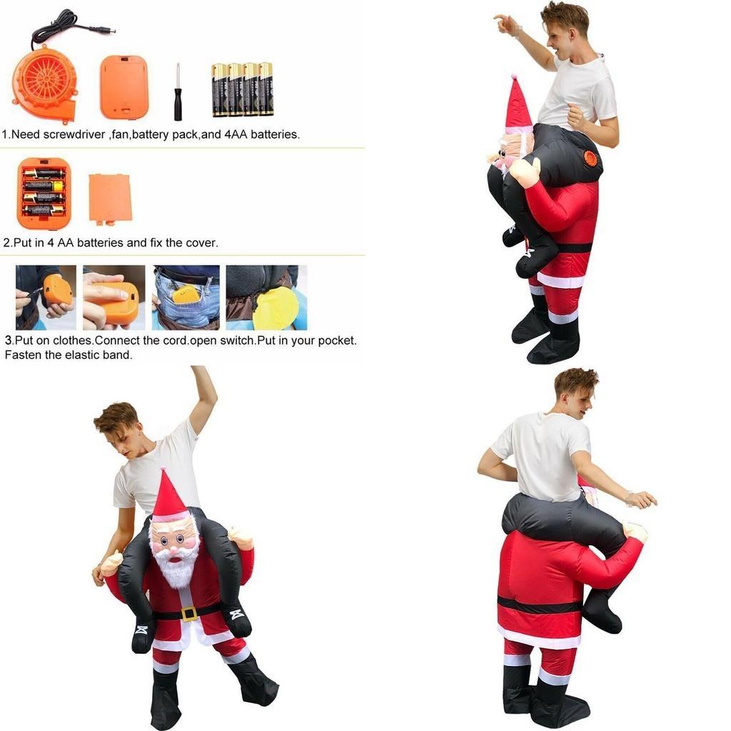 Inflatable Costume Christmas Santa Claus Outfit For Adults Perfect For Cosplay Events