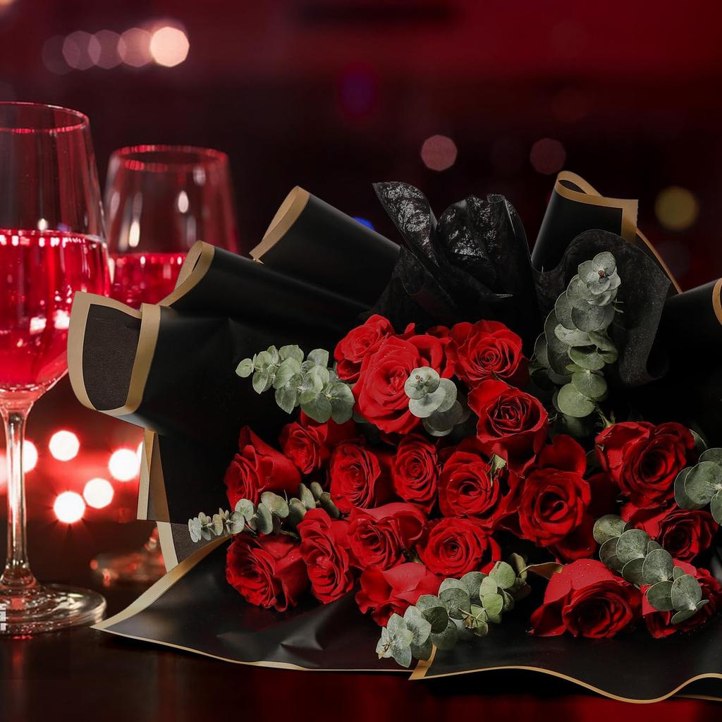 20 Blatt Blumeneinwickelpapier - Wasserdichtes Florales Bouquet Einwickelpapier, DIY Bastelverpackung, Floristenbedarf Verpackungspapier für Geschenkverpackung