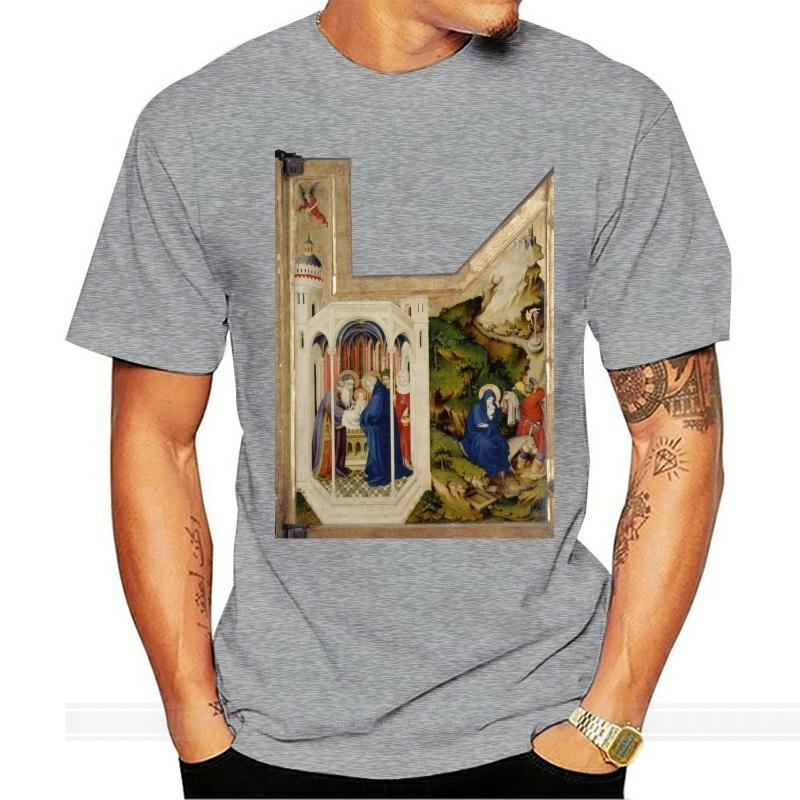 

Altarpiece of the Chartreuse de Champmol T-Shirt male brand teeshirt men summer cotton t shirt 4XL