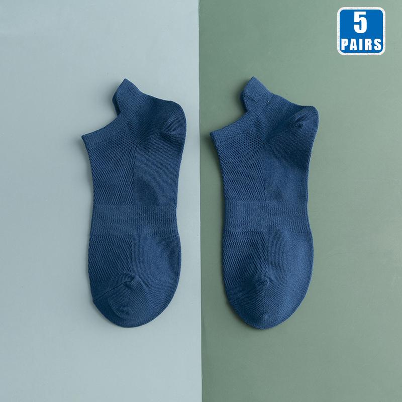 5 Pairs Men Cotton Short Sock Crew Ankle High Quality Breathable Summer Women Compression Casual Soft Solid Color Socks for Male