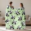 Pandas In Bamboo Forest Blanket, Cozy Throw for Family Movie Nights Office Bedroom, Perfect for Weekend Trips Outdoors
