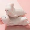 Slow Rebound Toy Comfortable Touch Cute Shape Soft Delicate Funny Entertainment TPR Little White Rabbit Decompression Toy for Children