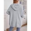 Women's Knitwear Autumn/winter Hooded Solid Color Loose Midi Button-down Cardigan Sweater