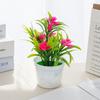 Artificial Flowers Bonsai Vase for Home table Mini Potted Christmas Wedding Decor Diy Ornamental Flowerpot Bathroom Windowsill