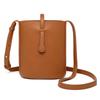 Mini lightweight soft leather bucket bag 2024 new fashion small bag for women Korean version textured casual crossbody phone bag